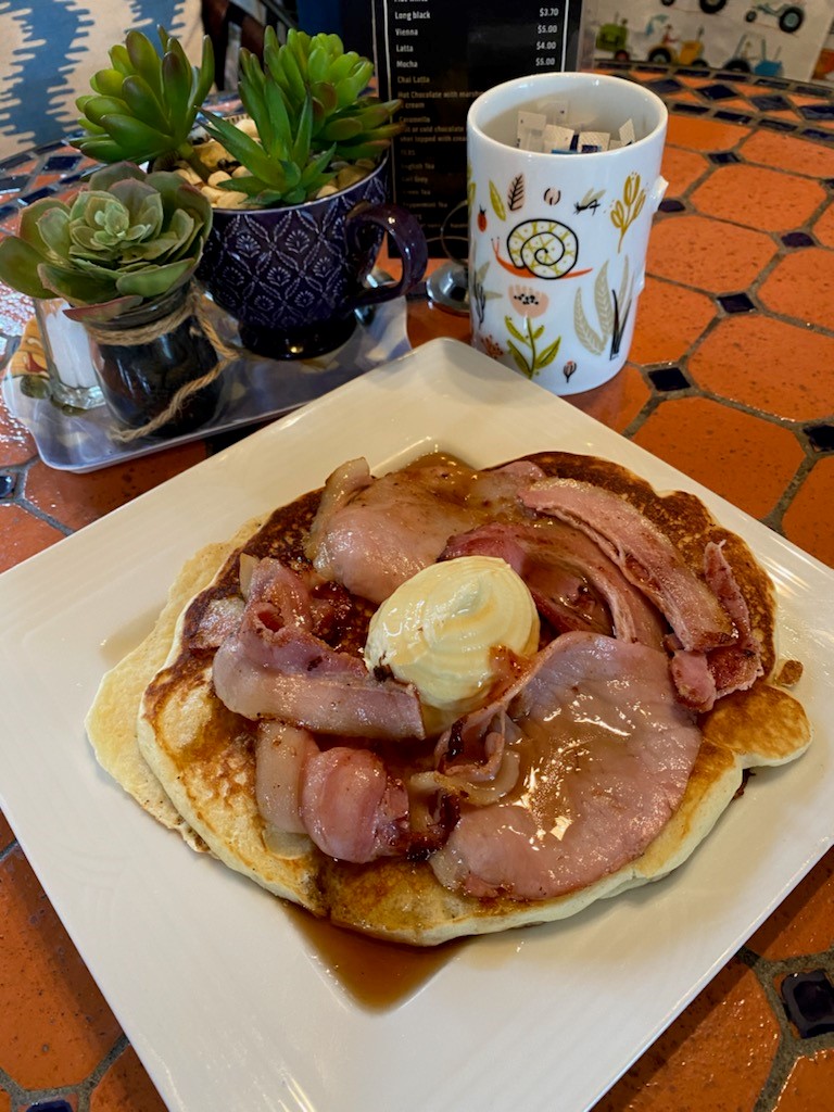 Next Grind Pancakes with Bacon