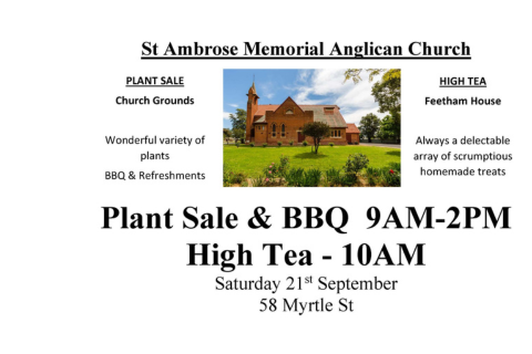 St Ambrose Church Plant Sale, BBQ, and High Tea