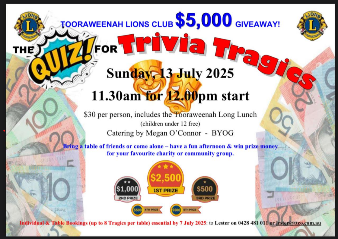 Tooraweenah Long Lunch & Trivia Tragics
